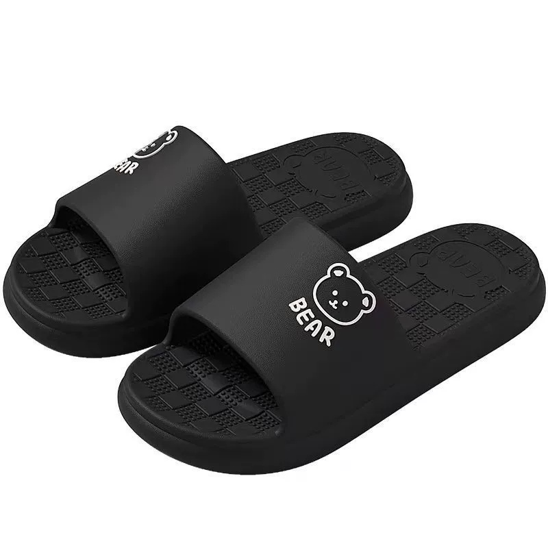 Summer Platform Slippers, Non-Slip Deodorized Slide, Bear Print, Sizes 36–41