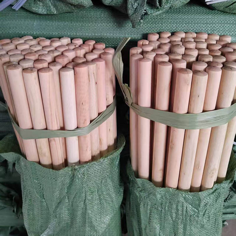 110cm 120cm Wooden Pole Broom Handle Eucalyptus Material Bare Pole Polished Mop Pole Cleaning Tool