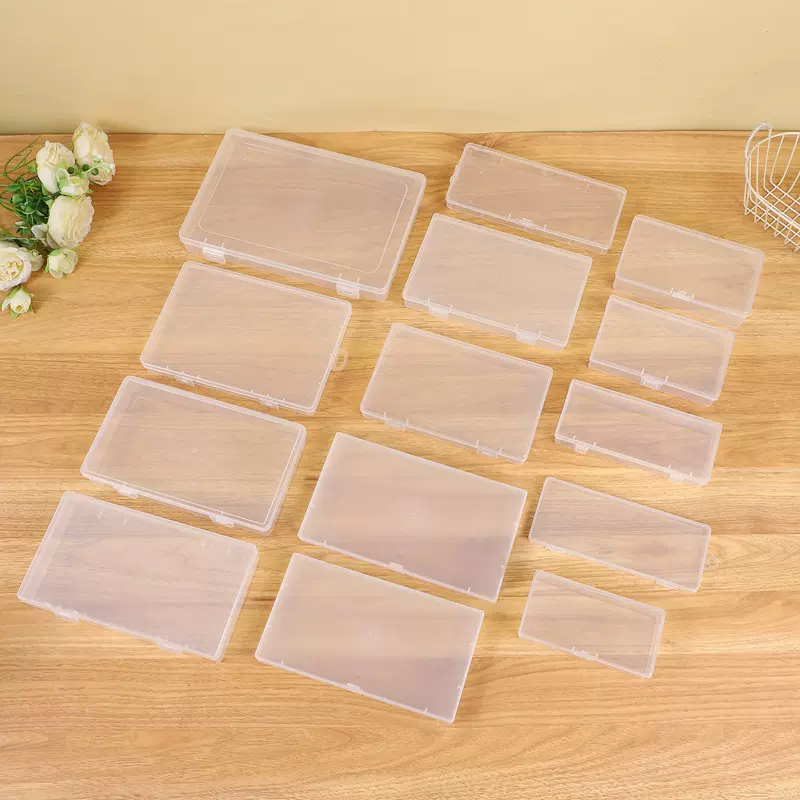跨境亚马逊包装盒透明塑料盒PP塑料盒子长方形饰品渔具零件收纳盒