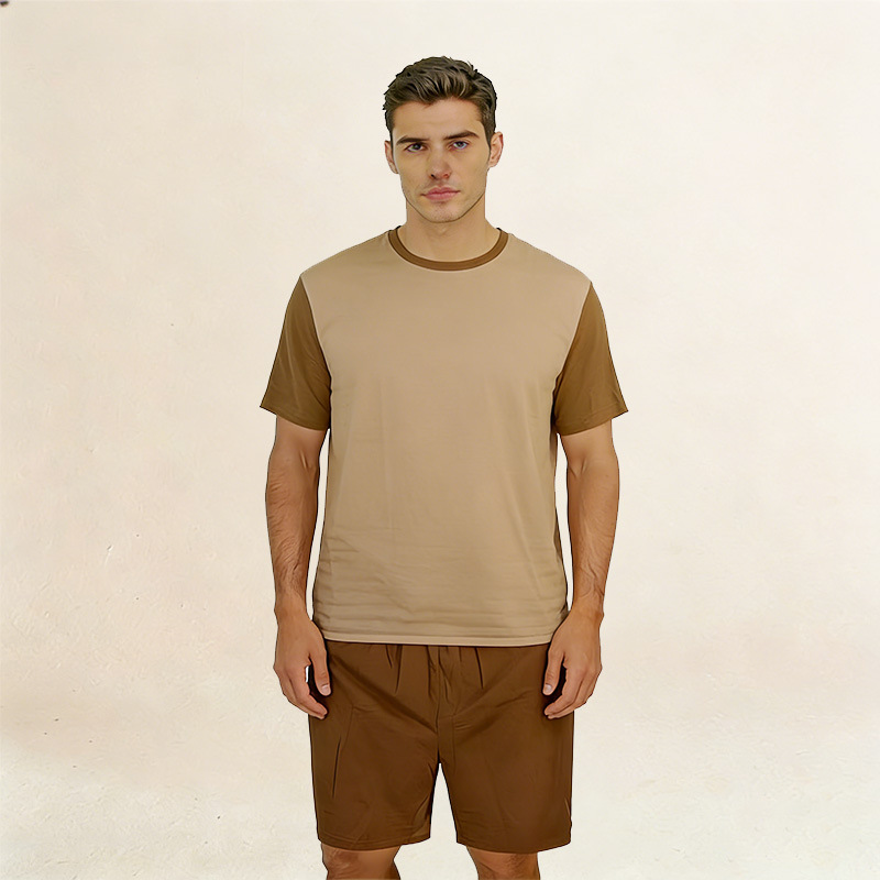 Pijama de Manga Corta para Hombre de Poliéster Uso Exterior para Hogar image 3