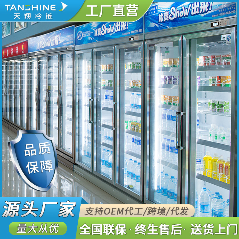天翔冷柜饮料冷藏展示柜商用便利店冷饮柜立式冰柜双门三门饮料柜