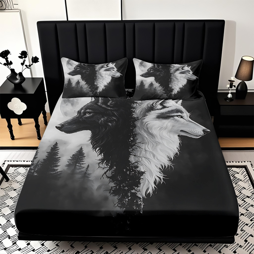 TEMU / JIT impresión digital 3D transfronteriza serie de wolf molido cama de cama de cama de cama para diseñar