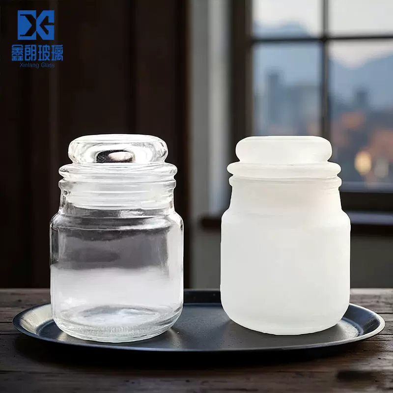 透明玻璃香薰玻璃瓶加厚玻璃蜡烛杯diy烛台蜡烛杯摆件香薰烛杯