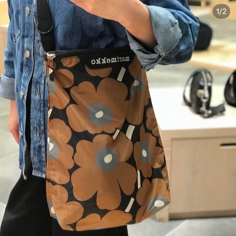 小众芬兰Marimeekko印花帆布单肩斜挎包女包男女轻薄能装大容量包|undefined