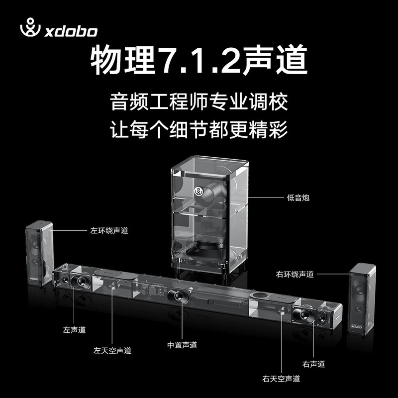 xdobo Sidobao 7.1.4 Home Theater System Home Sound Bright Long Strip Sound Bluetooth Subwoofer Dolby Sound