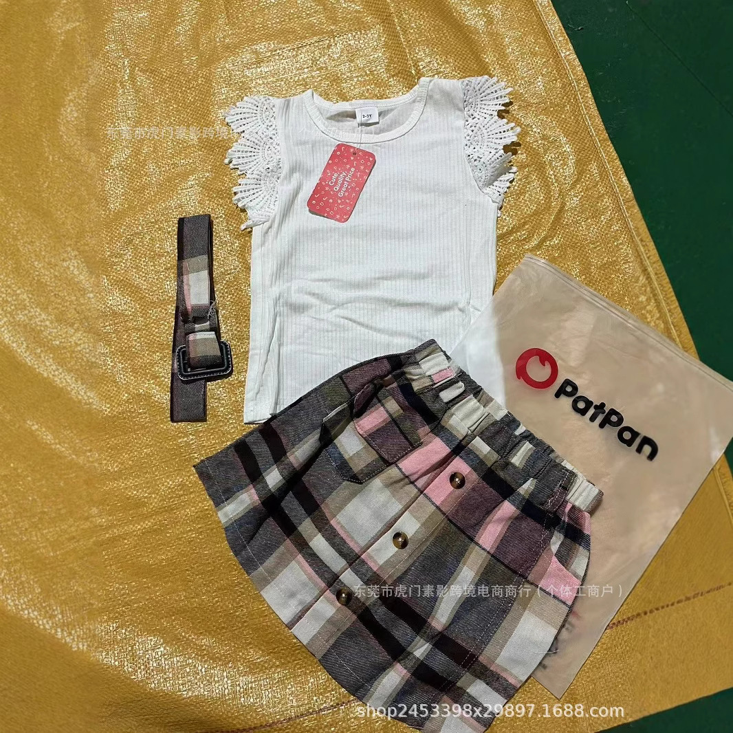 Patpat ropa infantil miscelánea de cauda de dos piezas de paquete de gabinete fuente de ropa al por mayor comercio exterior de cauda de gabinete al por mayor África