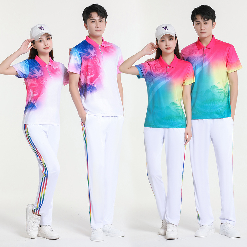 Walking New Sportswear suit Women's Hiking Team Short-sleeved T-shirt Jiamusi Square Dance Dream Team Team Clothing