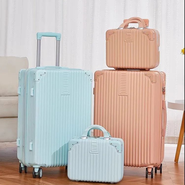 Maleta de mujer red retro 20 pulgadas pequeña caja de viaje 24 pulgadas maleta de estudiantes ruedas silenciosas