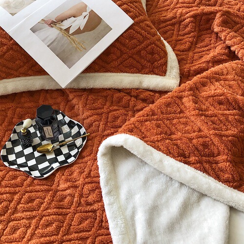 Class A high-weight double-layer thickened blanket quilt cover dual-purpose solid color milk taffeta arctic velvet four-piece pillowcase dormitory