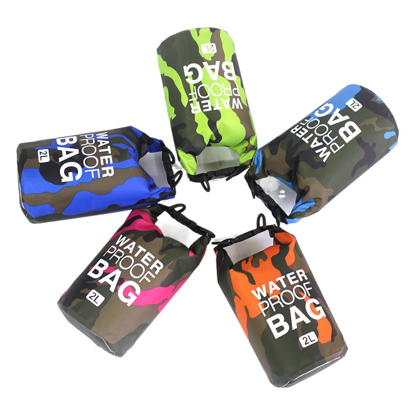 Cross-border hot-selling camouflage drifting waterproof bag shoulder waterproof bucket bag lightweight swimming upstream bag a large number of in stock