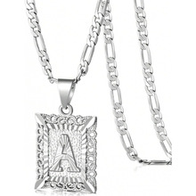Y 17085 Square letter pendant necklace ������ĸ僽���