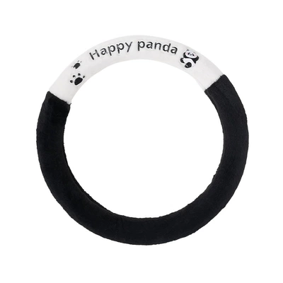 comfortable car handle cover simple | Steering wheel cover - rabbit-fur-beckoning-panda-steering-wheel-cover-36d-type-38cm