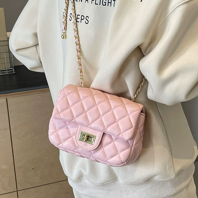 Модная сумка через плечо с цепочкой в корейском стиле, Chanel стиль, разные цвета