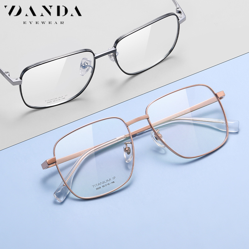 Nueva moda gafas marco mujer IP chapado gafas lisas Hombre yj2029 extraíble tornillo gafas de titanio puro