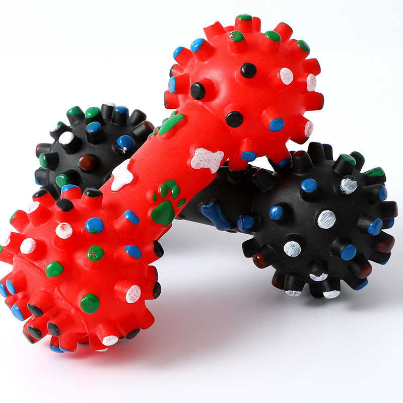 Sonido de Vinilo-hacer espina grande mancuerna 16,5 cm pipipipitao perro mascota hueso molar limpieza dental entrenamiento perro juguete