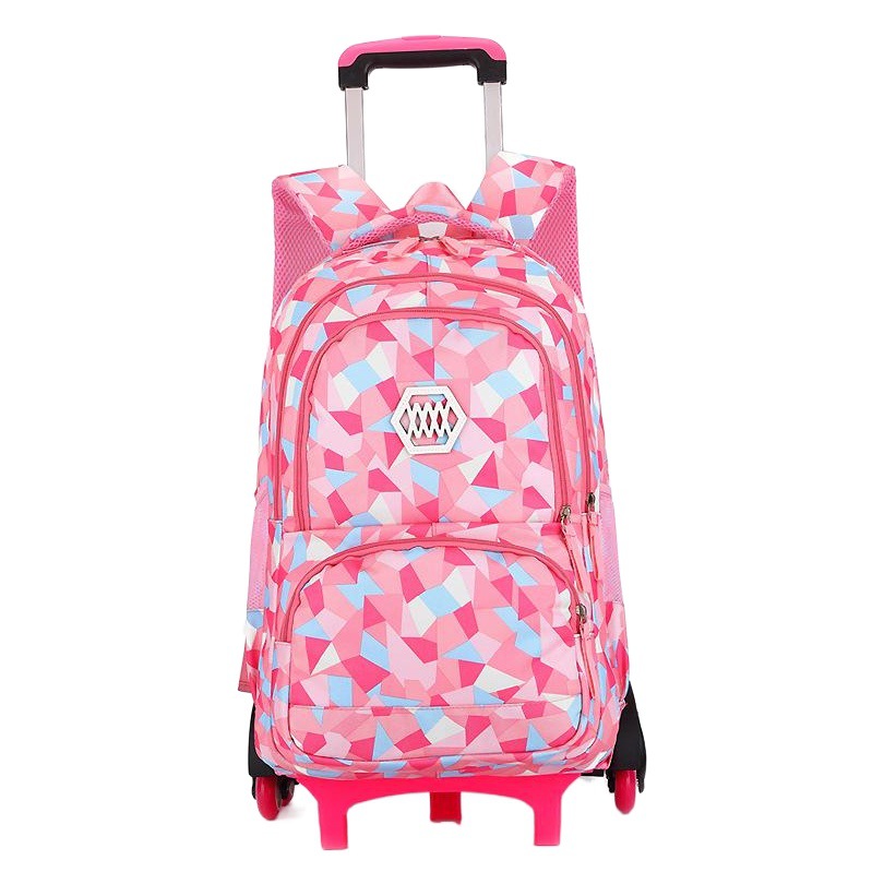 En nombre de las mochilas escolares de barra de arrastre de peces naturales, estudiantes de primaria, niñas de grado 3-5, subir escaleras de seis ruedas, 8-12 años, gran capacidad