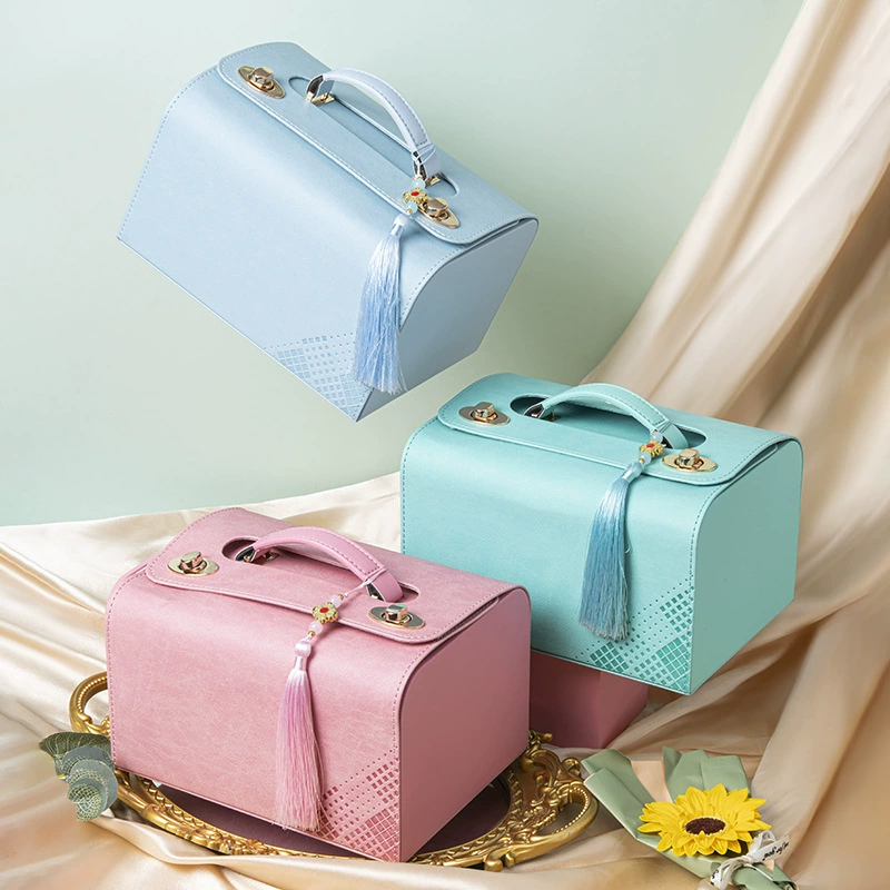 Подарочная коробка для лунных пряников премиум-класса 2025 года, 6 шт., упаковка премиум-класса с цветами и полнолунием, коробка для фестиваля середины осени, 8 шт.