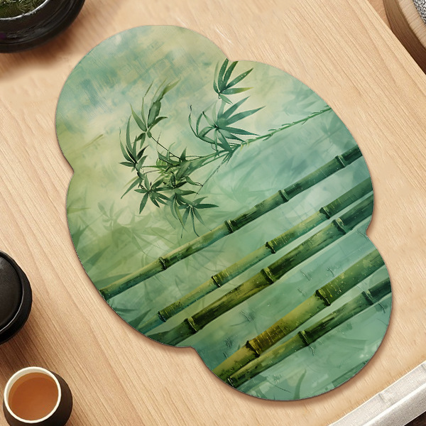 Almohadilla de drenaje de cuero absorbente Almohadilla de succión de arte de té Zen creativo chino image 11