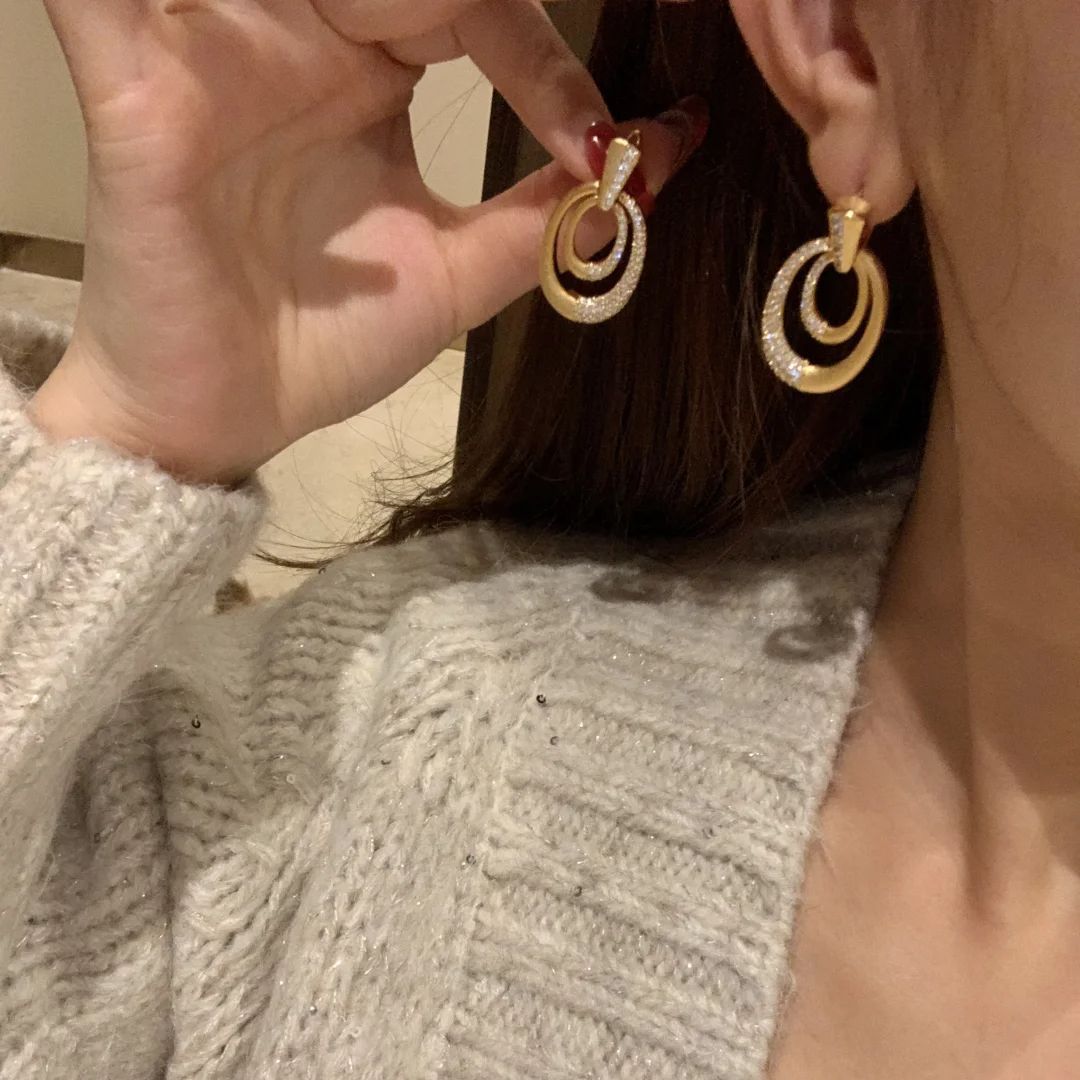All Seasons Season 1 Pair Vintage Style French Style Geometric Copper Ear Studs