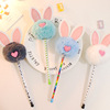 Net Red Girl Heart Creative Wool Ball Pen Beautiful Pen cute super cute black pen neutral student stationery supplies