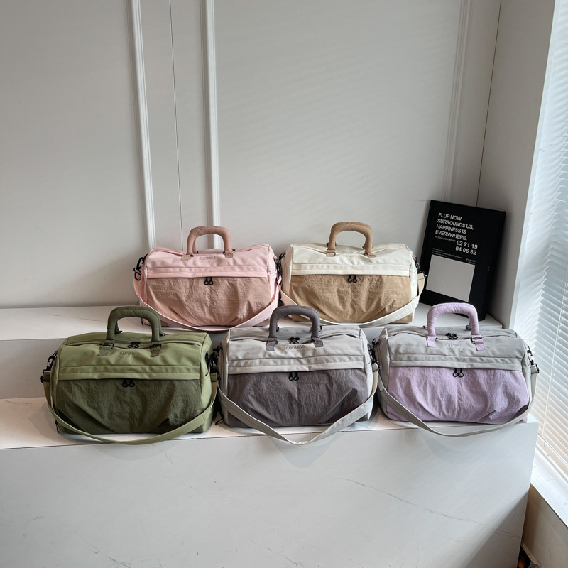Bolsa de viaje de damas, bolsa de embarque de alta capacidad, bolsa de transporte de corta distancia, bolsa de fitness ligera, separación seca y húmeda.