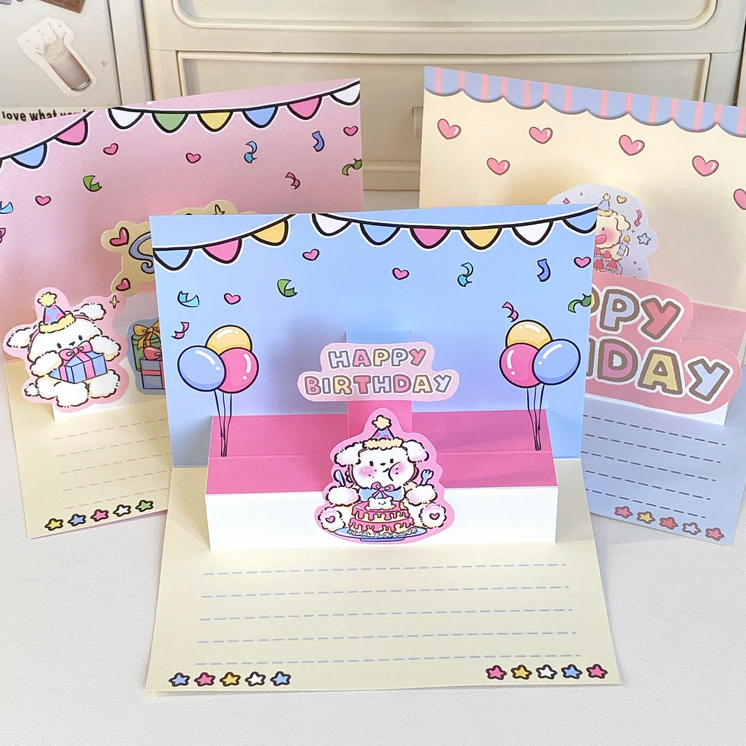 Birthday Sweet Cartoon Paper Party Street Card display picture 1