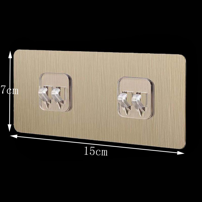 Fuerte transparente de la hebilla de pasta de almacenamiento de gancho de rack sin perforar tornillo pegatina colgante accesorios de uñas parche