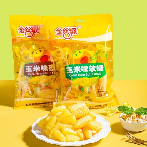 Large Quantity, Good Price: Golden Snub-nosed Monkey 150g Bagged Corn Candy Classic Soft and Hard Candy Nostalgic Fruit Flavor Snack Candy
