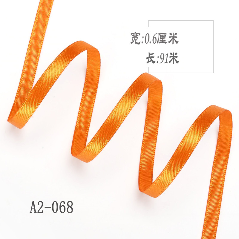 6mm poliéster con arco DIY cinta boda etiqueta marcador ropa cuerda de satén caja de regalo embalaje cinta delgada