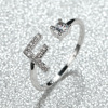 Golden one size ring with letters, jewelry suitable for men and women, suitable for import, Amazon, pink gold, wholesale