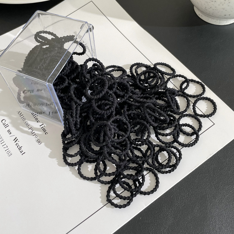 Banda de goma pequeña para niños, las mujeres negras que atan la cabeza no dañan la cuerda para el cabello, la cuerda para el pulgar del bebé, la cuerda para el cabello de las niñas, los accesorios para el cabello de verano