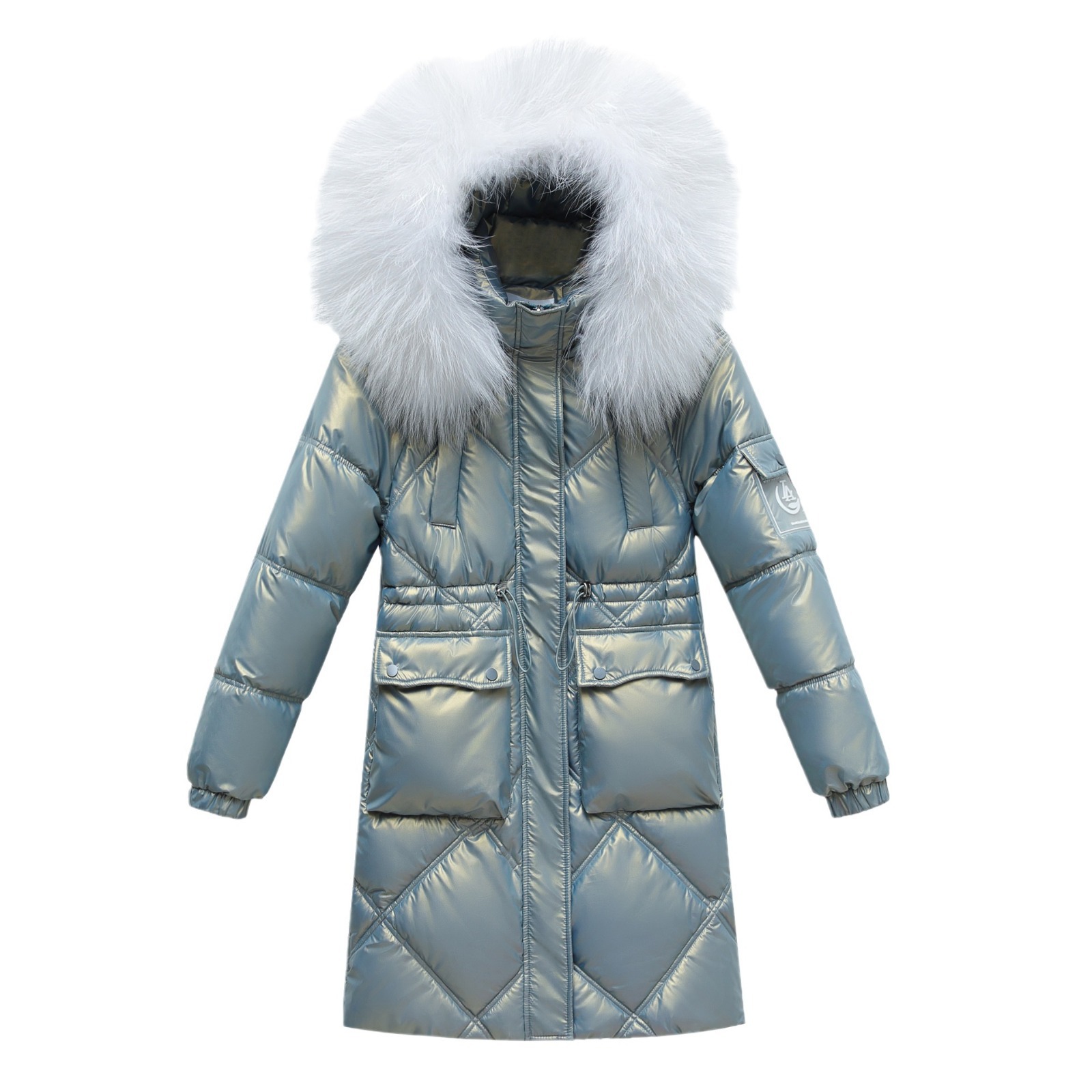 Women's Clothing bright wash free Warm jacket cotton jacket for women, medium and long, 2024 winter new cotton jacket, stylish and thickened for outdoor wear_voghion.com