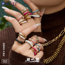 �i����Ͱ����P䓬m�Ž�ָŮ 18K�𲻵�ɫС���OӋ���p���_��ָ�h