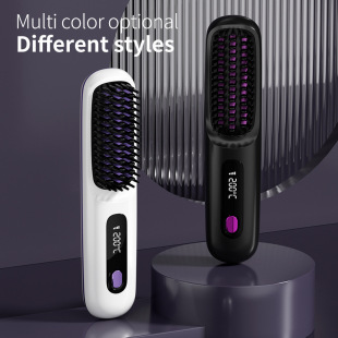 New Wireless Hair Straightening Comb Negative Ion Curling Hair Straightener Wired Dual-Purpose Electric Lazy Curling Comb Hair Replacement