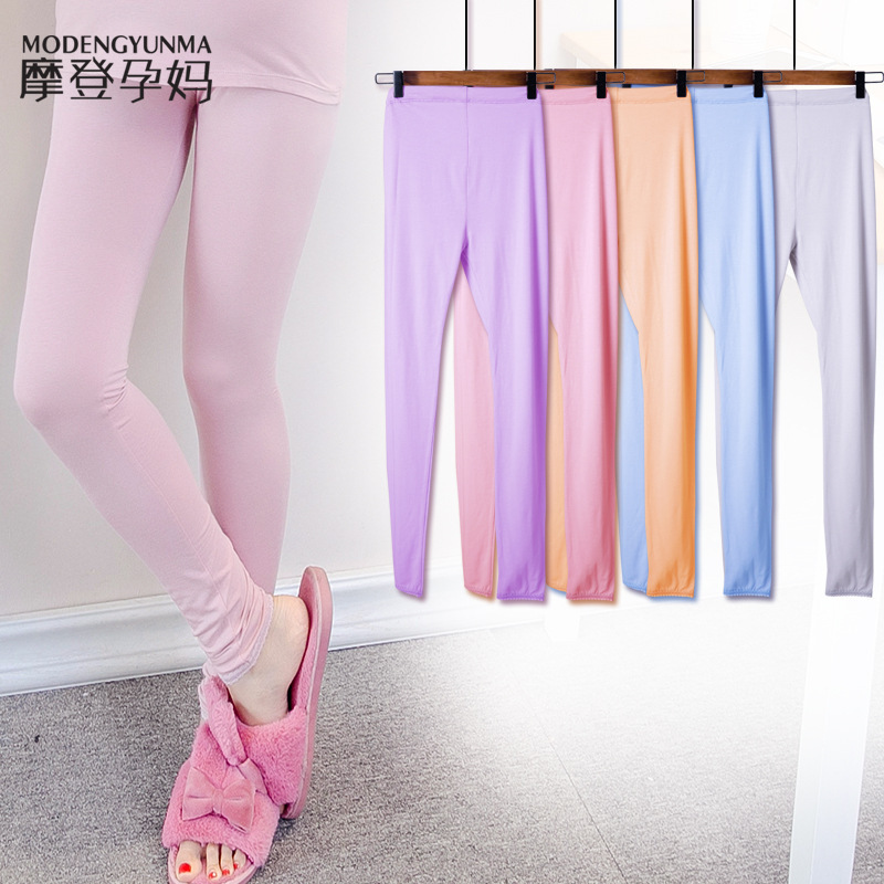 Maternity Thermal Pants for Autumn and Winter, Cotton Thermal Leggings, Maternity Sleepwear, Single Piece Modal
