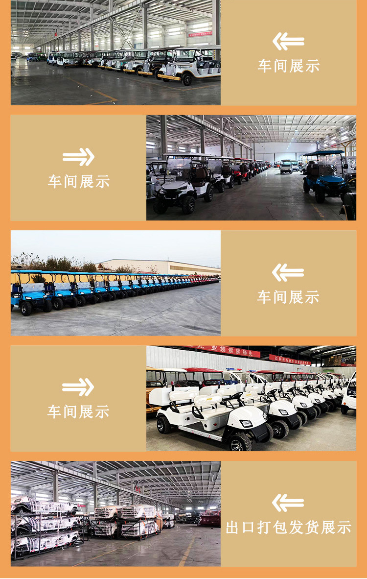 Foreign trade export electric golf cart tourist scenic spot homestay hotel tour self-driving reception ferry sightseeing bus