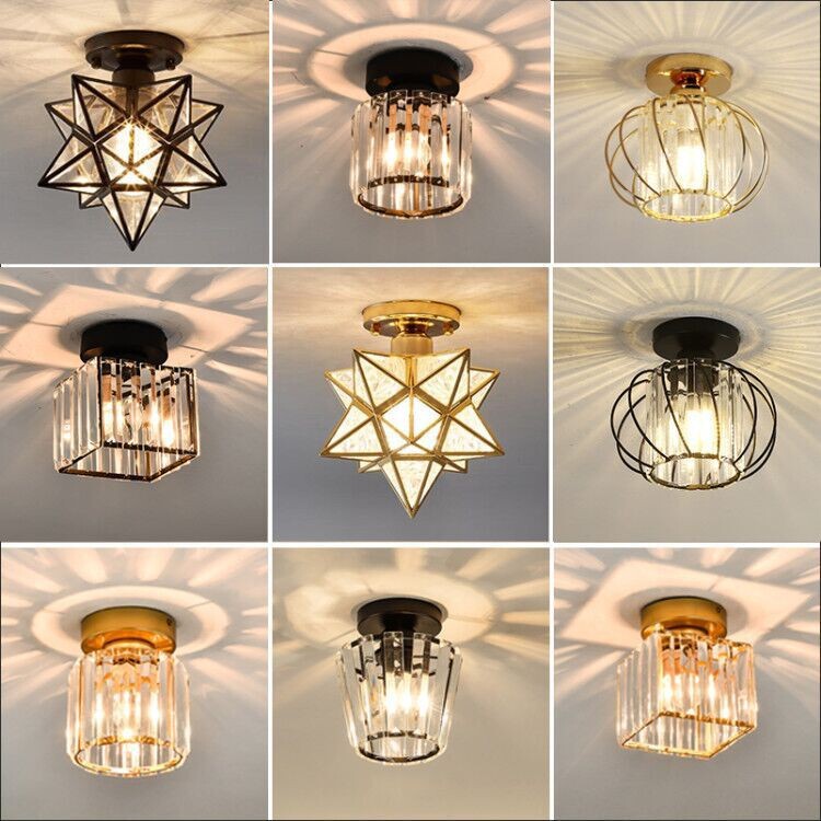 Aisle Lamp Corridor Lamp Balcony Entrance Entrance Creative Accessible Luxury Simple Modern Crystal Scandinavian Bedroom Ceiling Lamp