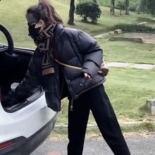 新款女装黑色短款羽绒服女加厚大码宽松韩版时尚白色外套秋季