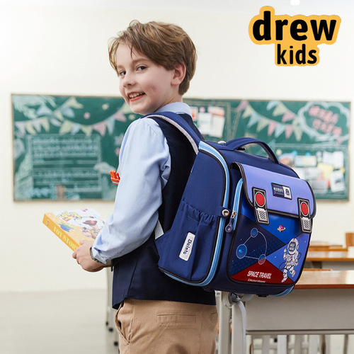 New cartoon anime fashionable primary school students horizontal one-piece back-to-school posture support backpack for children, large capacity double shoulder bag