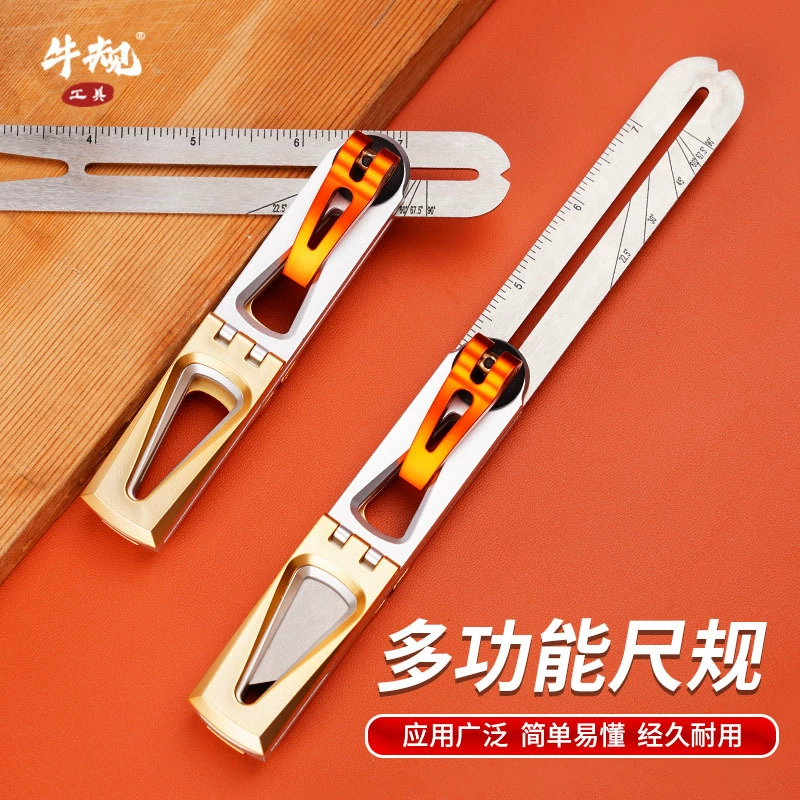 Калибр для крупного рогатого скота многофункциональная линейка Универсальный угловой Калибр Деревообрабатывающий разметочный Калибр многофункциональная комбинированная деревообрабатывающая подвижная угловая линейка