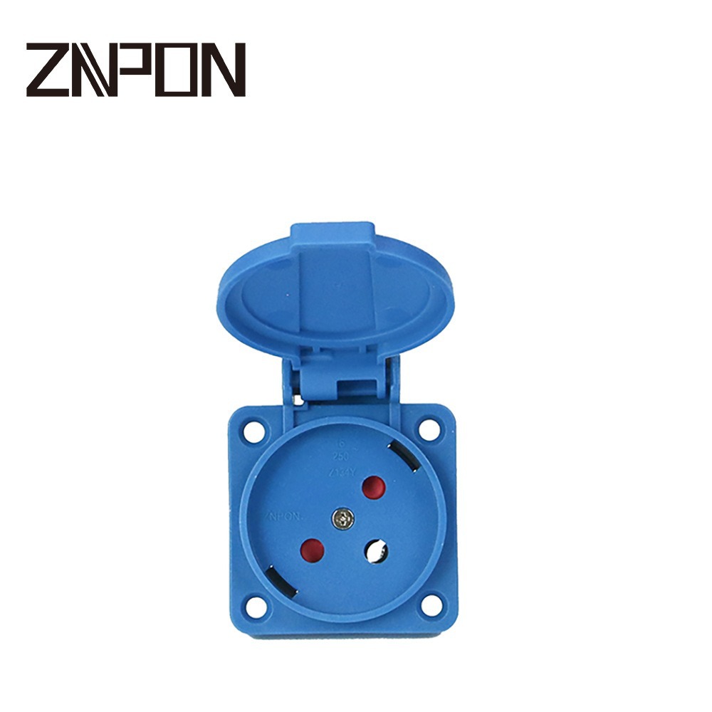 宁波正邦ZNPON 以色列带盖子防水插座 16A 250V TYP Z134Y
