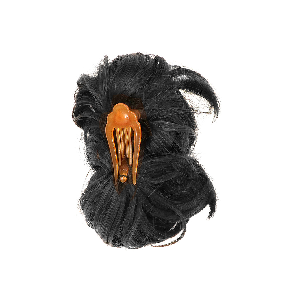 Pelo sintético con dientes horizontales Clip de agarre Bolsa de pelo rizado desordenado_voghion.com