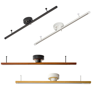 Japanese Solid Wood 2-Wire Guide Strip Spotlight Track Japanese-Style Fast Installation Top-Mounted Pure Copper EMLNG Wooden Track