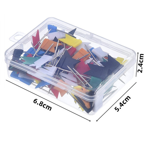 Factory direct sales map color flag pin cork board marking map nail press nail I-shaped nail 50 pieces/100 pieces