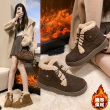 雪地靴女靴2025年新款秋冬洋气百搭短筒防滑加绒加厚毛毛保暖棉鞋