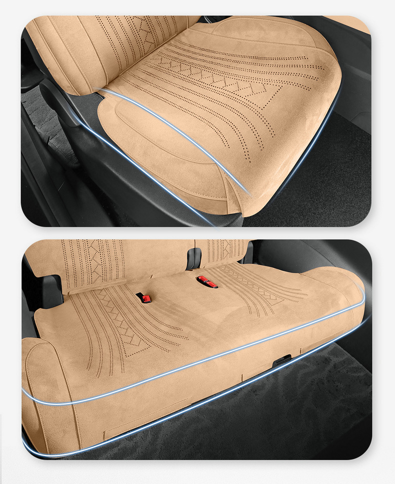 2025 New Suede Saddle Pad Perforated Breathable Car Seat Cushion for GAC Trumpchi M6
