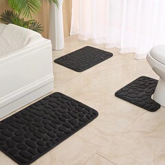 エンボス玉石コーラルマット浴室マットトイレu型トイレ吸水足マット2点セット卸売り