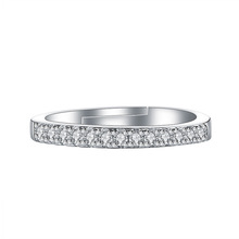 时尚气质简约排钻戒指小众设计高级感女生开口食指指环求婚婚戒