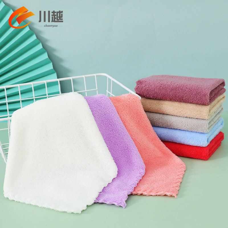 Coral scarf for kindergarten, soft towel for face washing for home use, wholesale, water absorbent