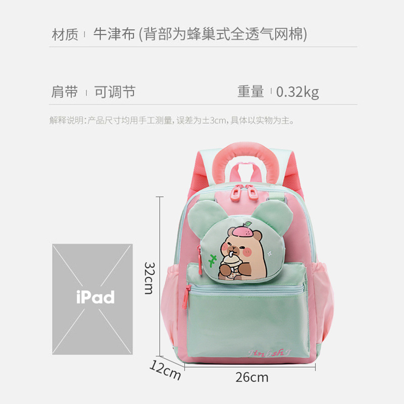 Mochila infantil preescolar 3 años 6 años mochila de jardín de infantes de dibujos animados niñas niñas mochila ligera